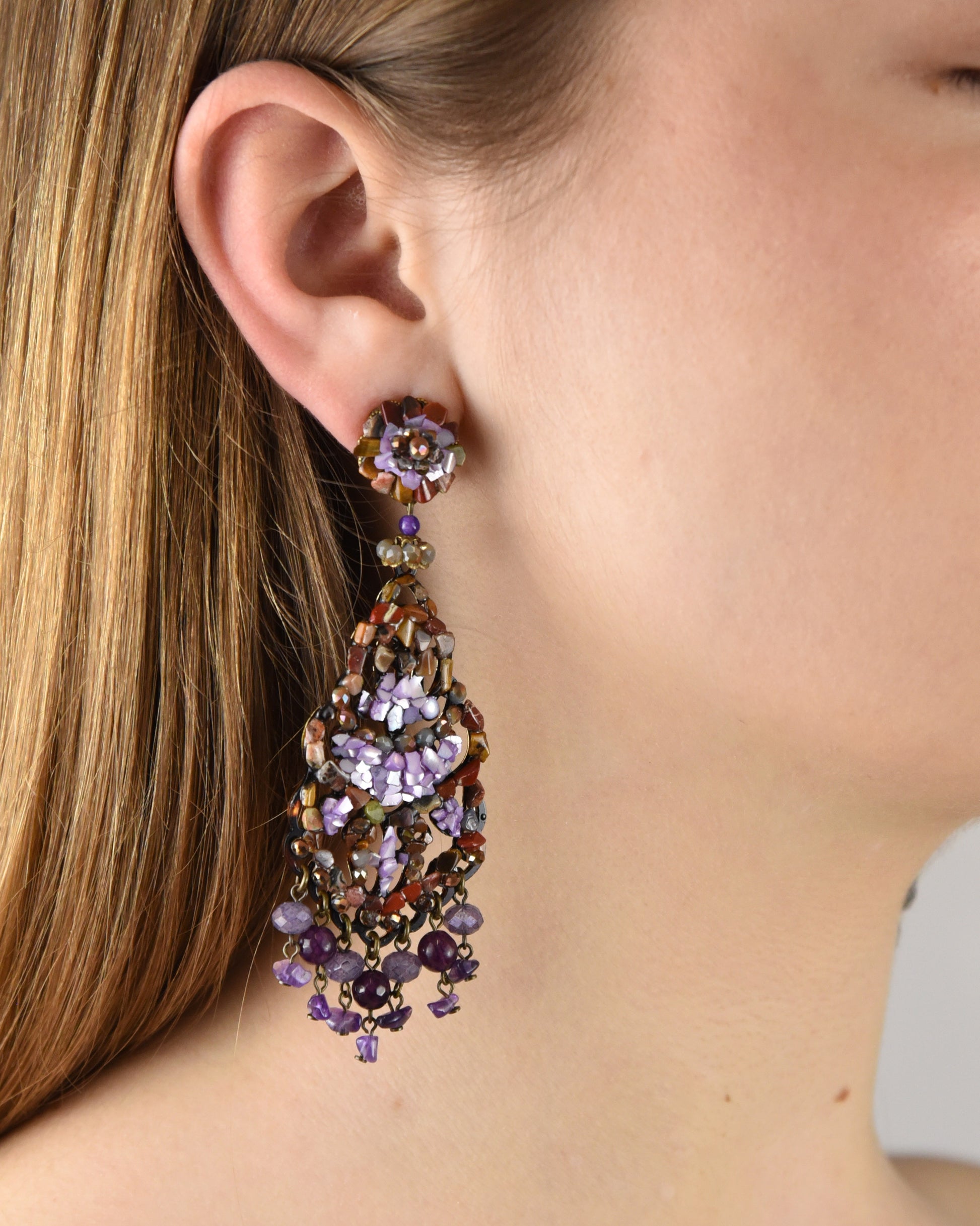 Purple mineral Dublos pendant 