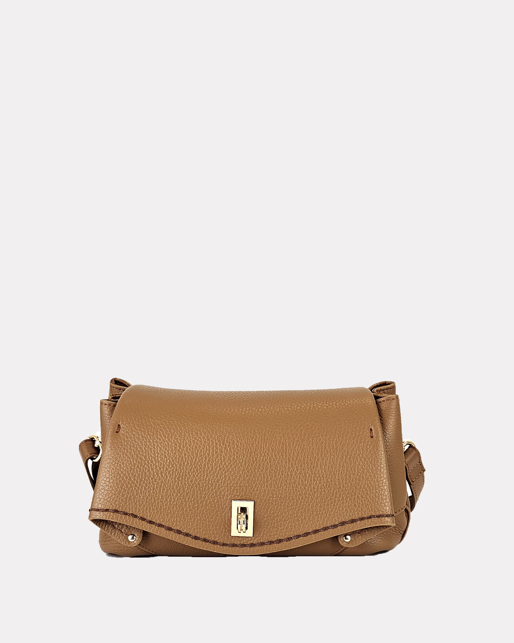 Bandolera piel California camel