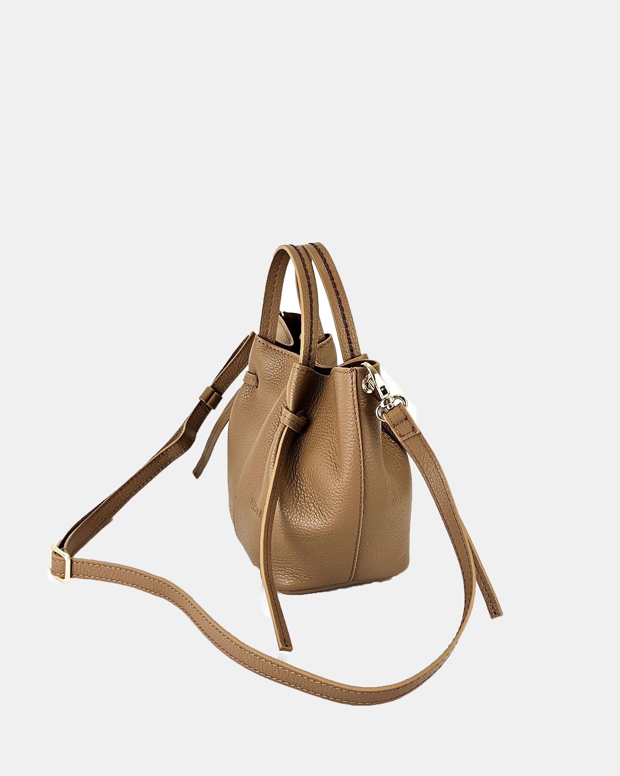 Bolsito piel California camel