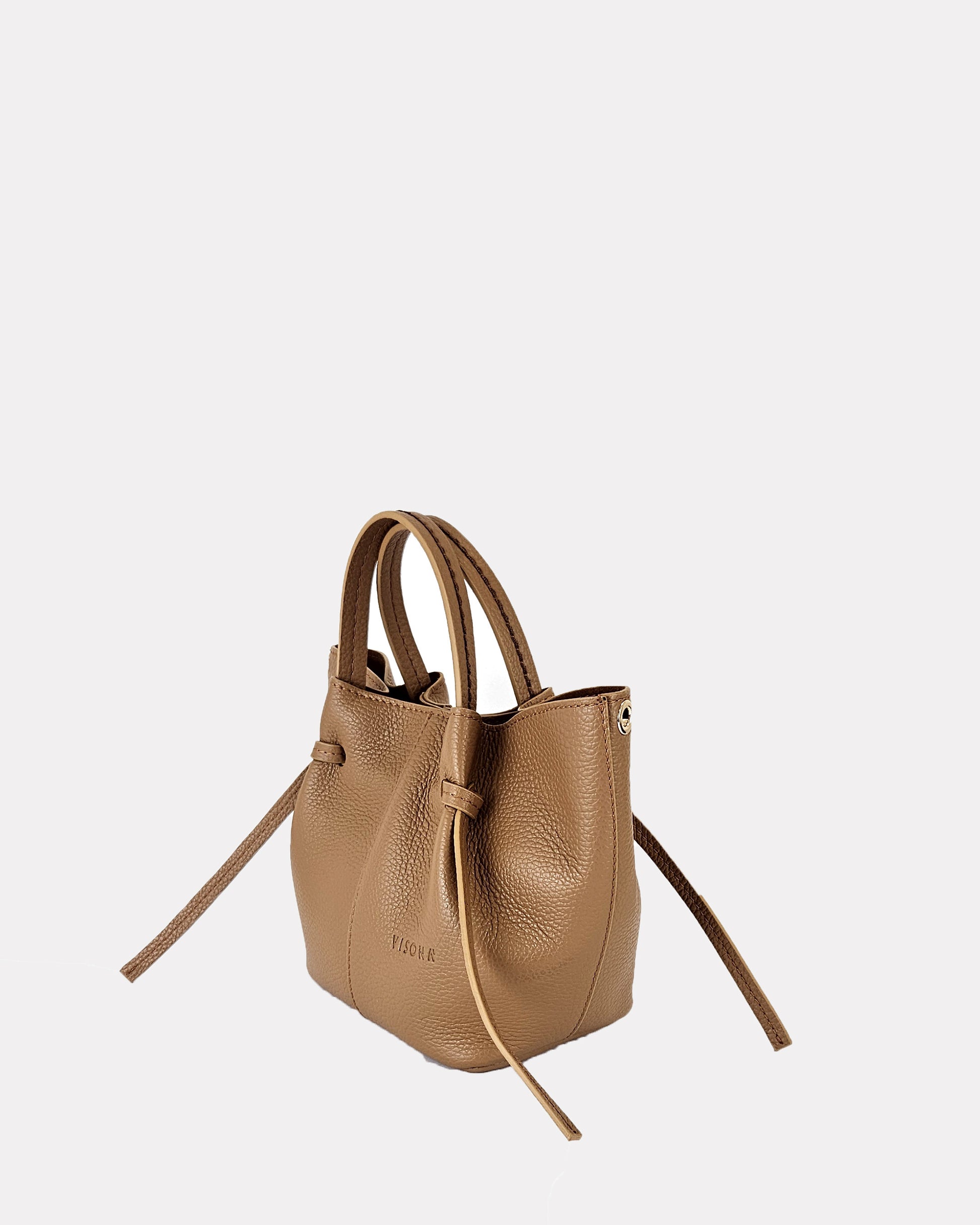 Bolsito piel California camel