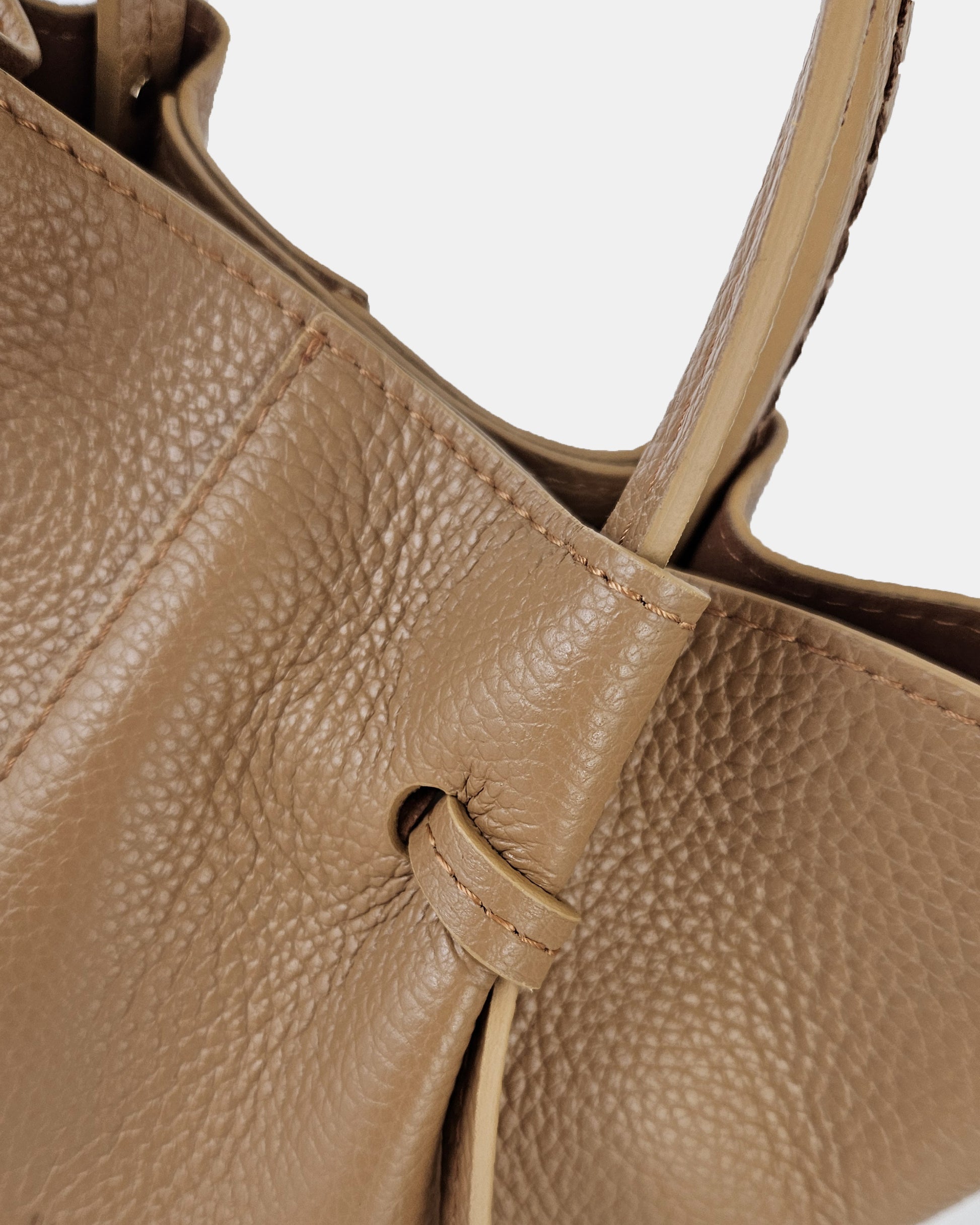 Bolsito piel California camel