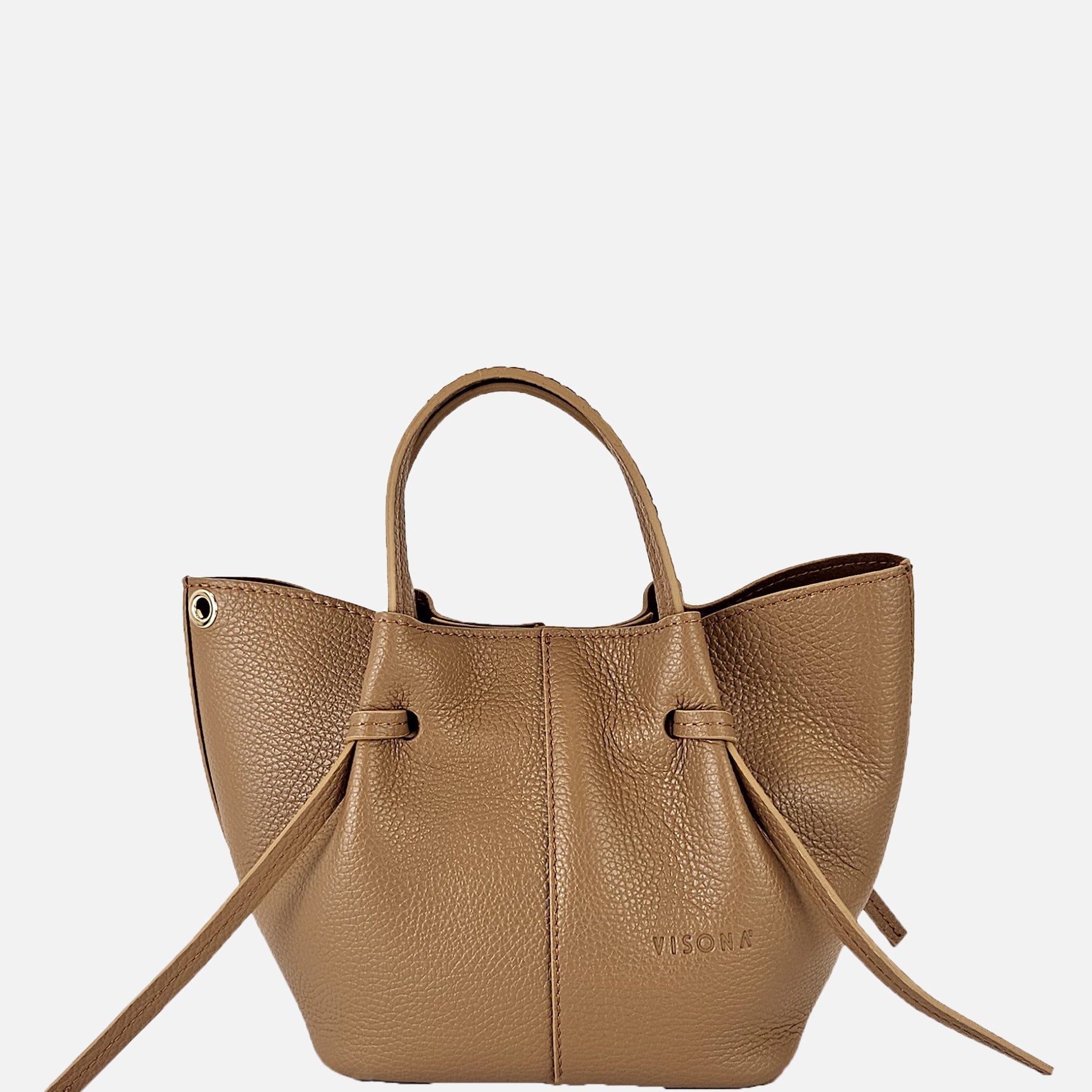 California camel leather handbag 