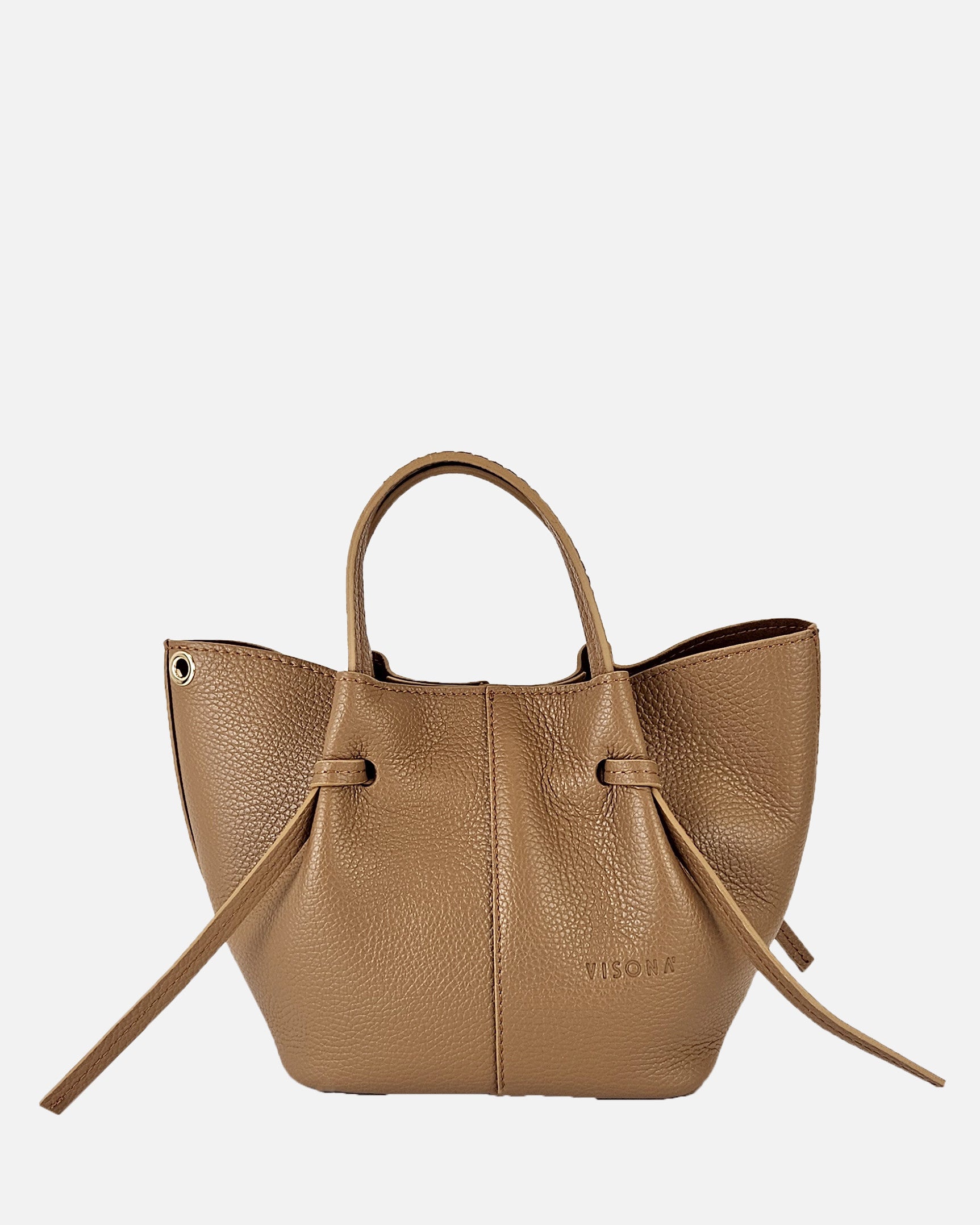 Bolsito piel California camel