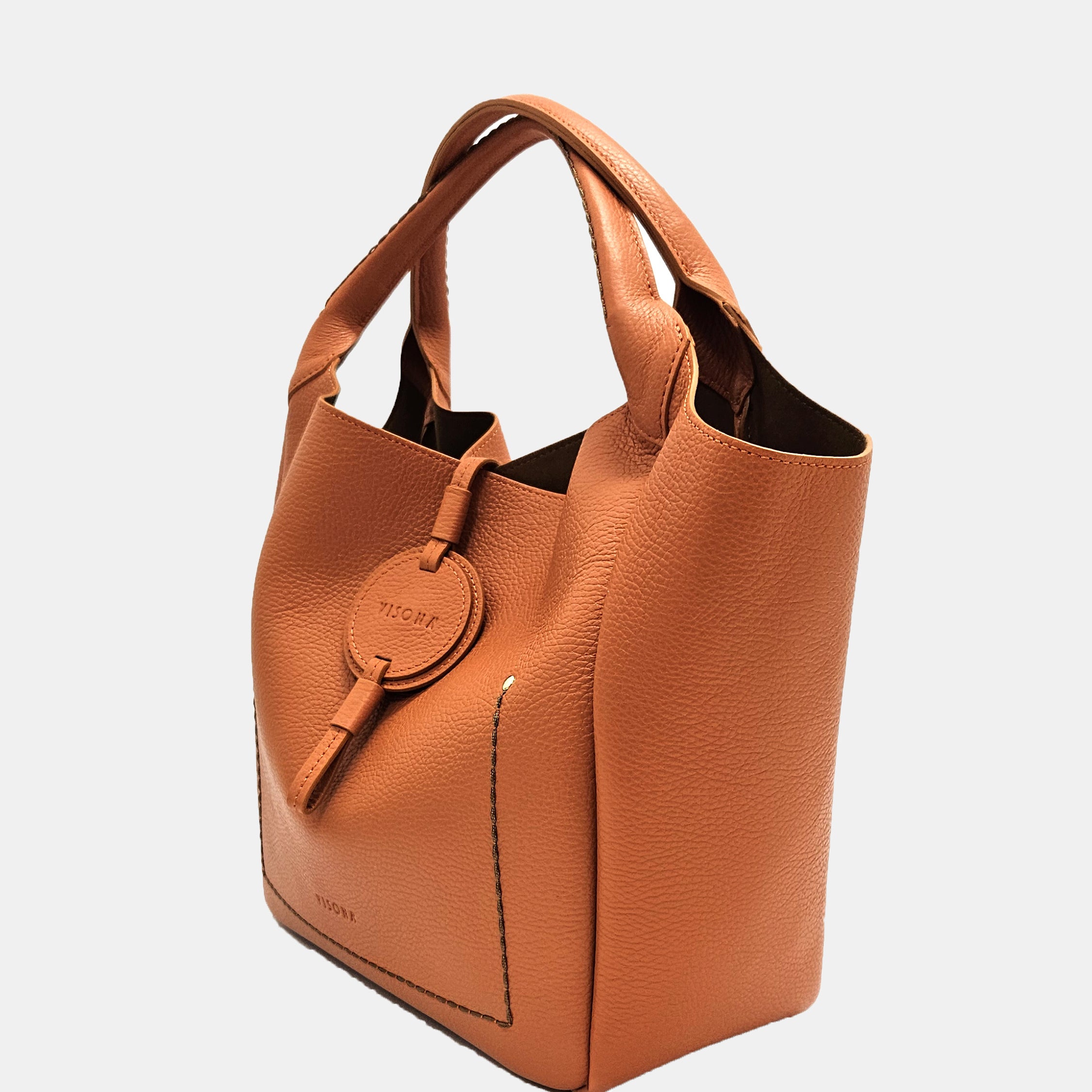 Bolso piel shopping California Papaya