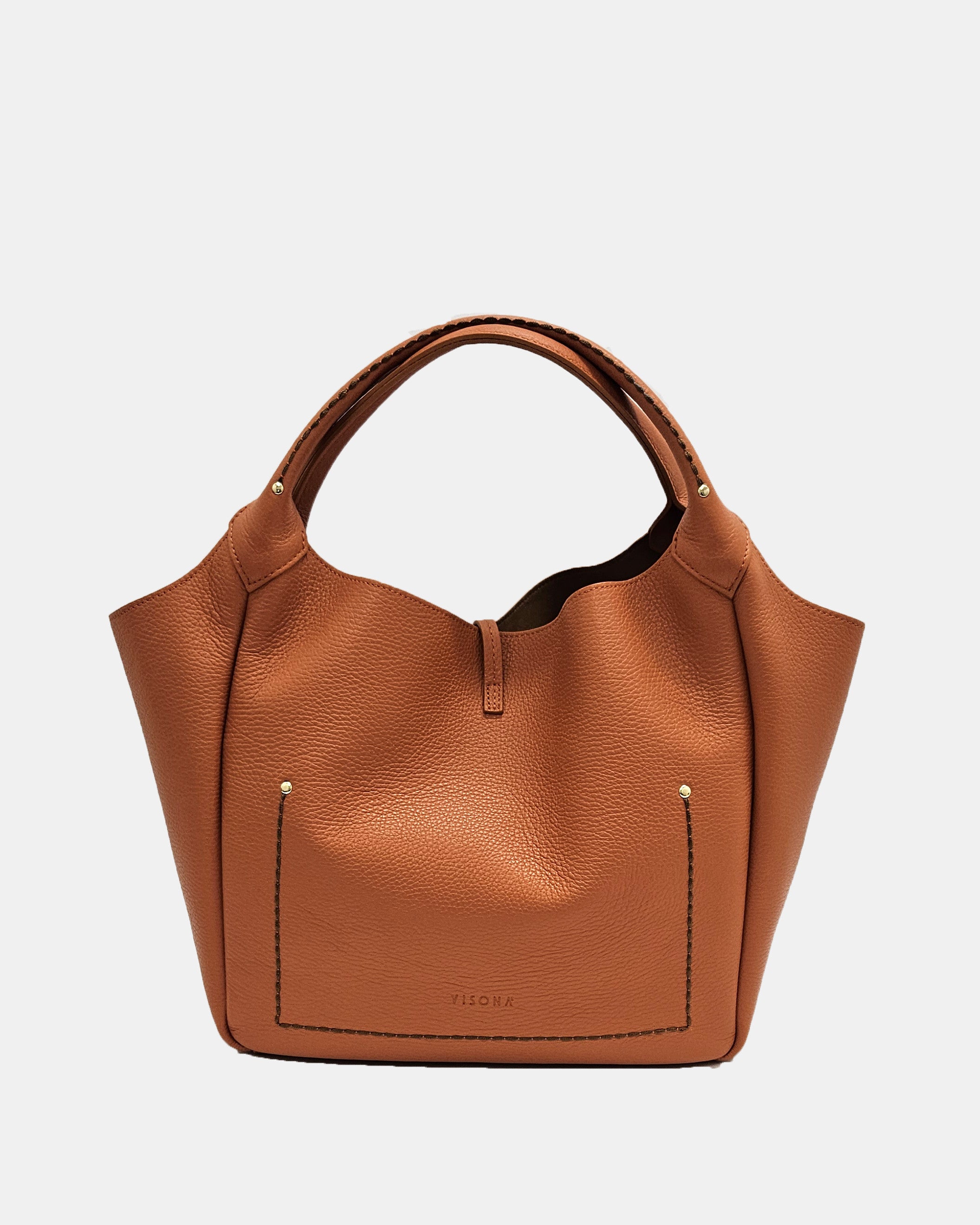 Bolso piel shopping California Papaya