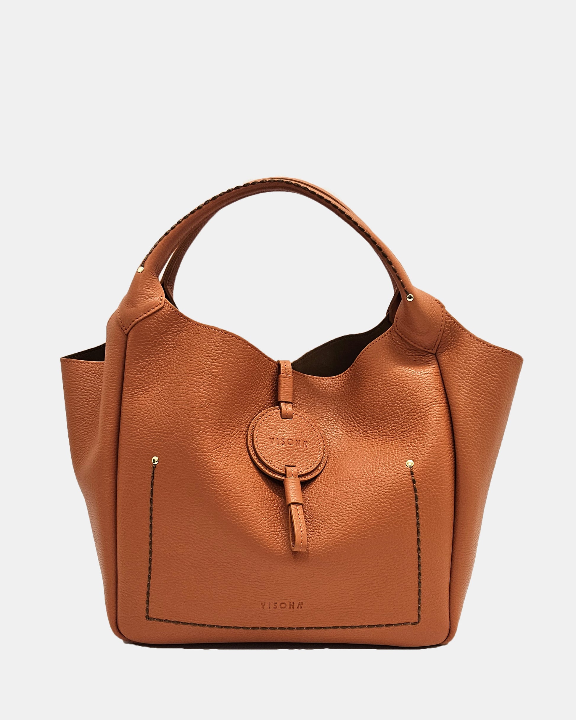Bolso piel shopping California Papaya