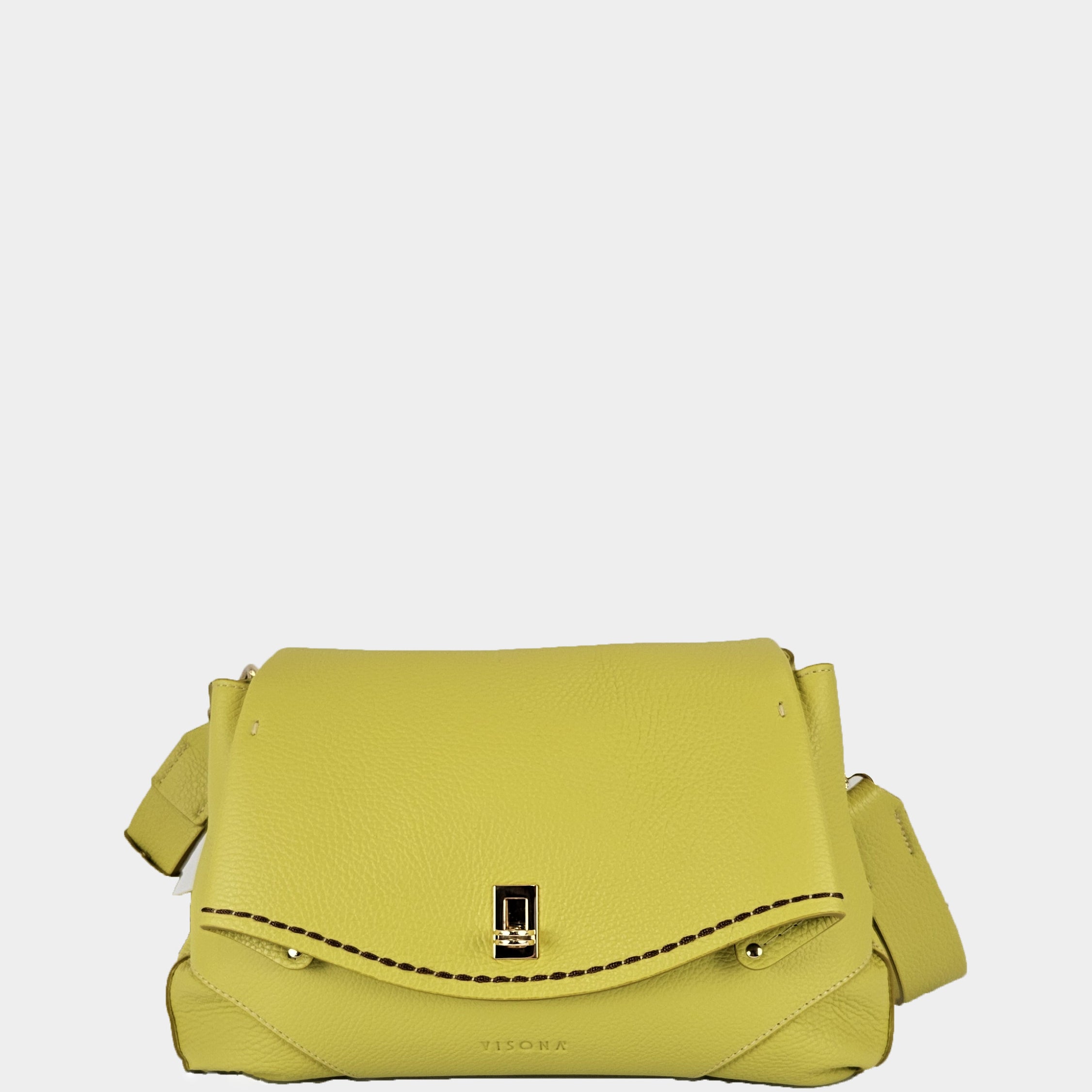 Bolso piel California amarillo Limón