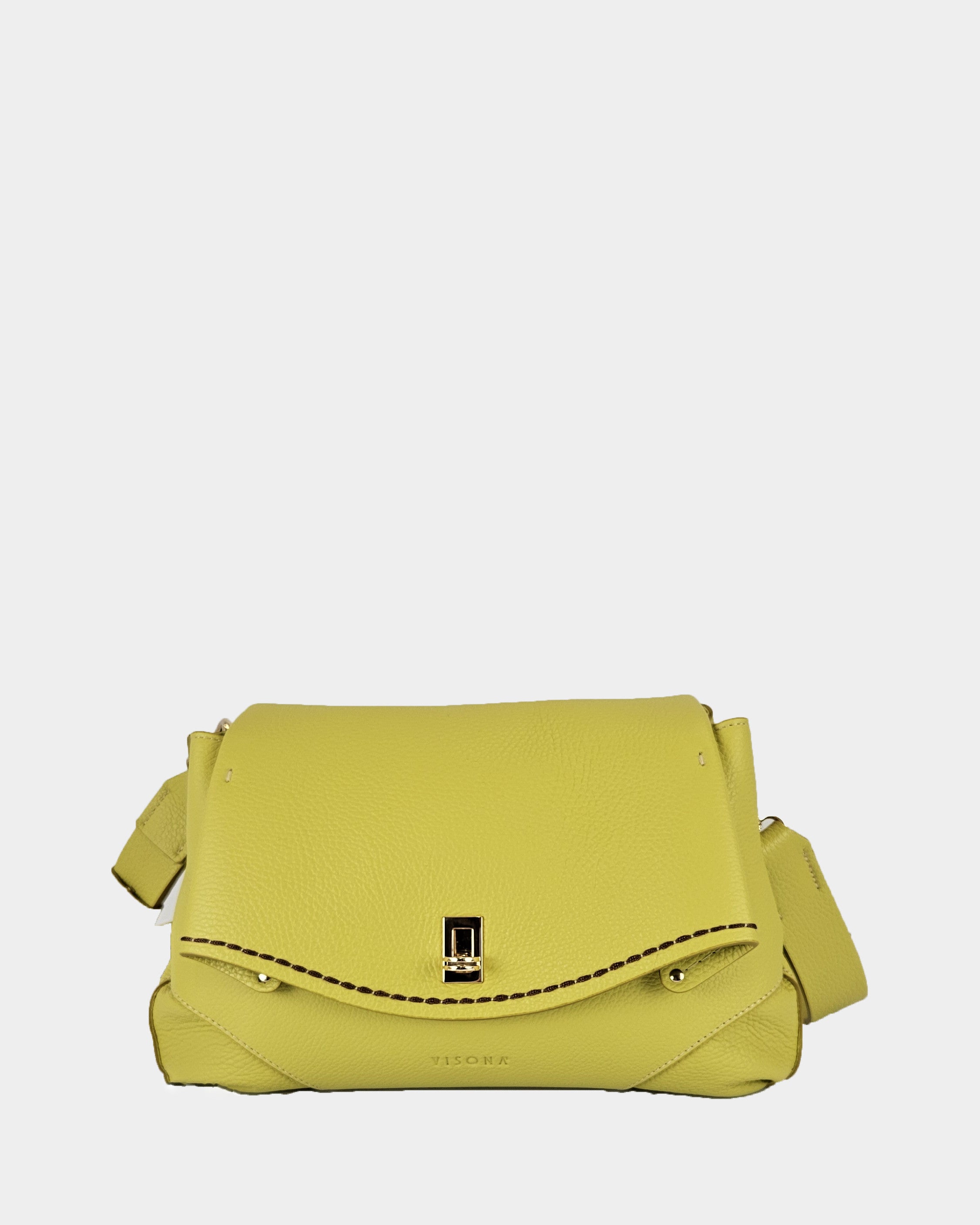 Bolso piel California amarillo Limón