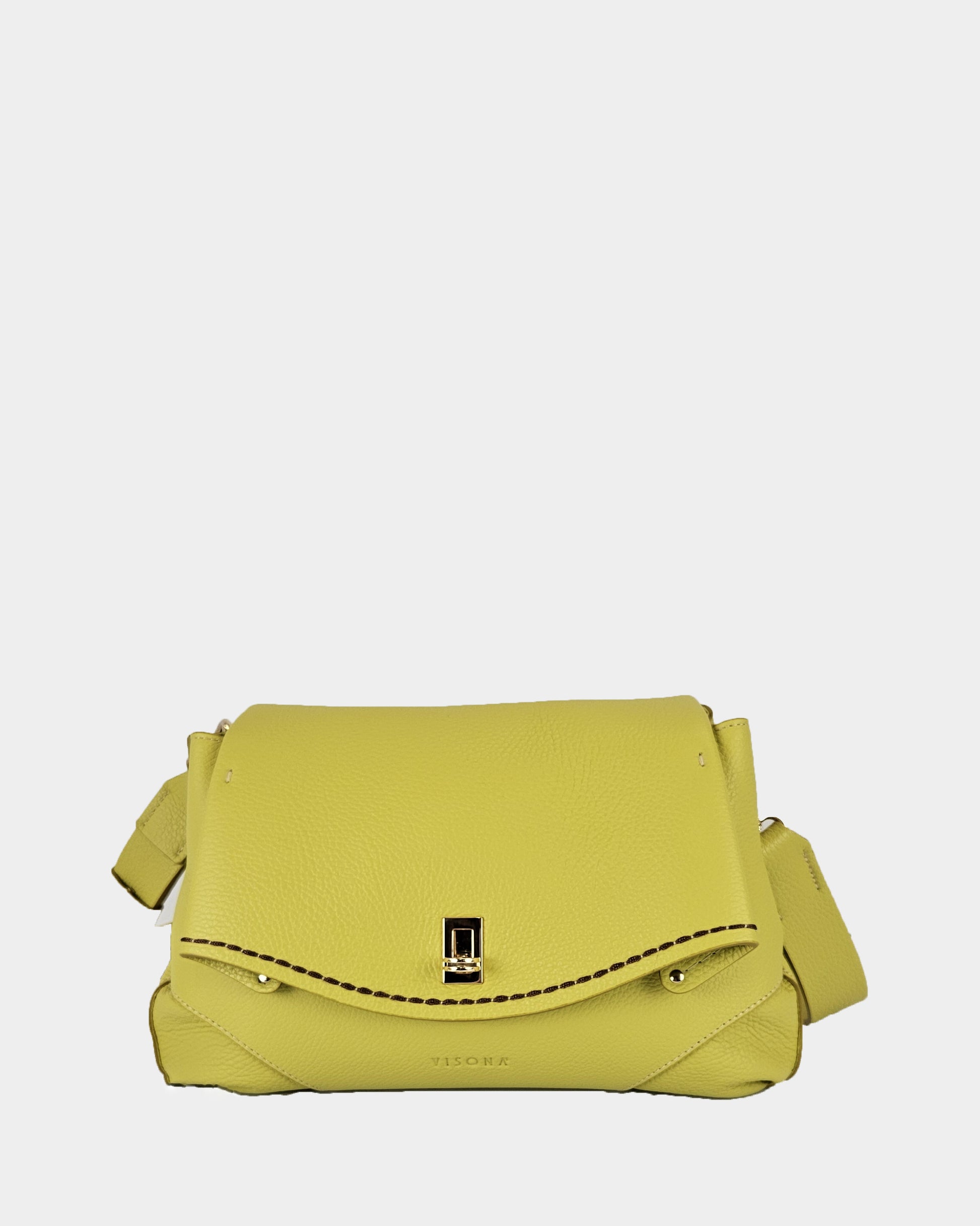 Bolso piel California amarillo Limón