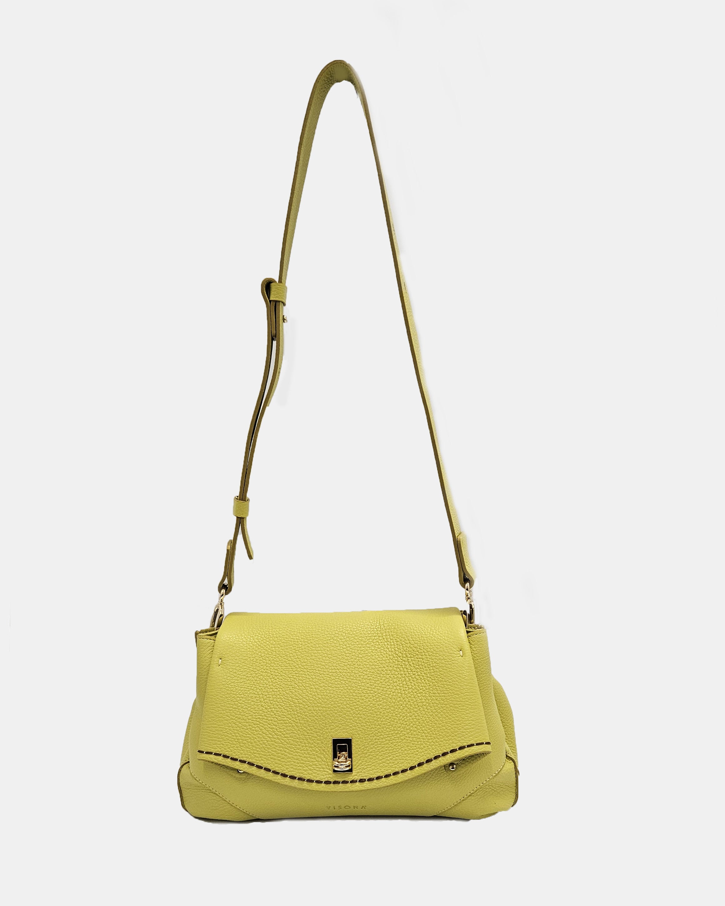 Bolso piel California amarillo Limón