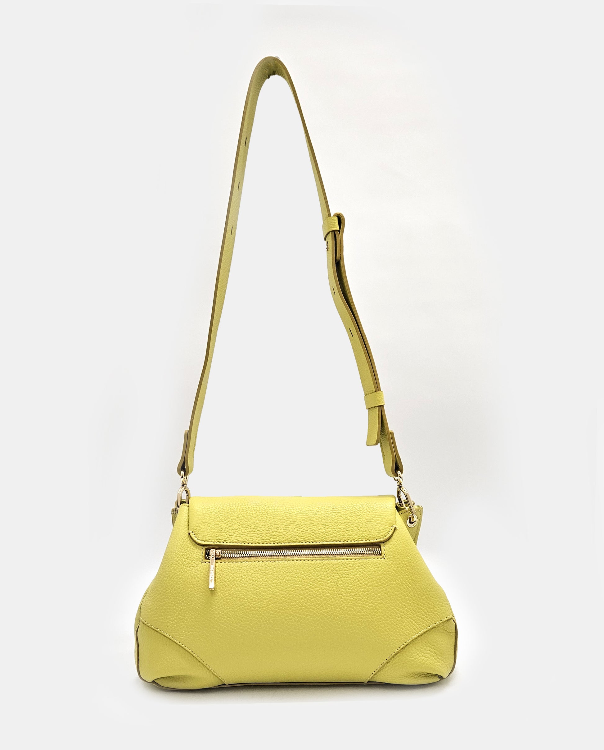 Bolso piel California amarillo Limón