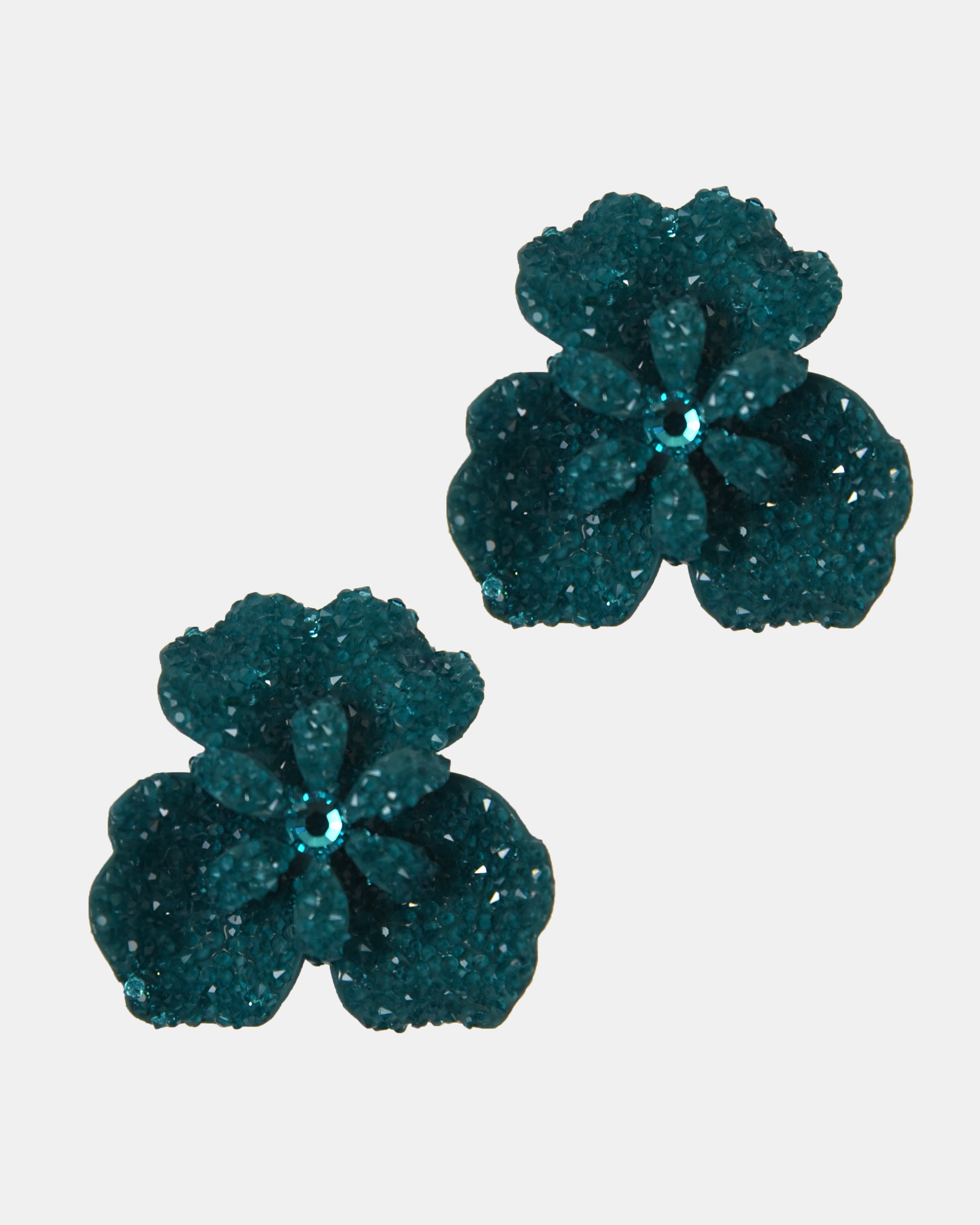 Pendientes flor orquídea verde