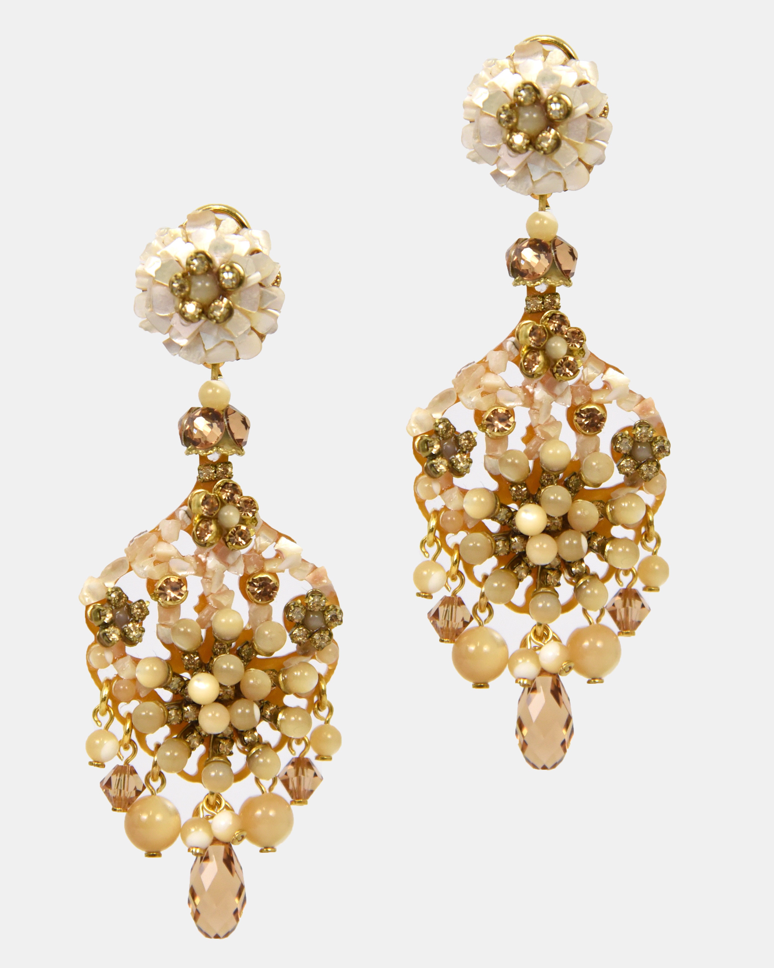 Pendientes fiesta y ceremonia Dublos dorados