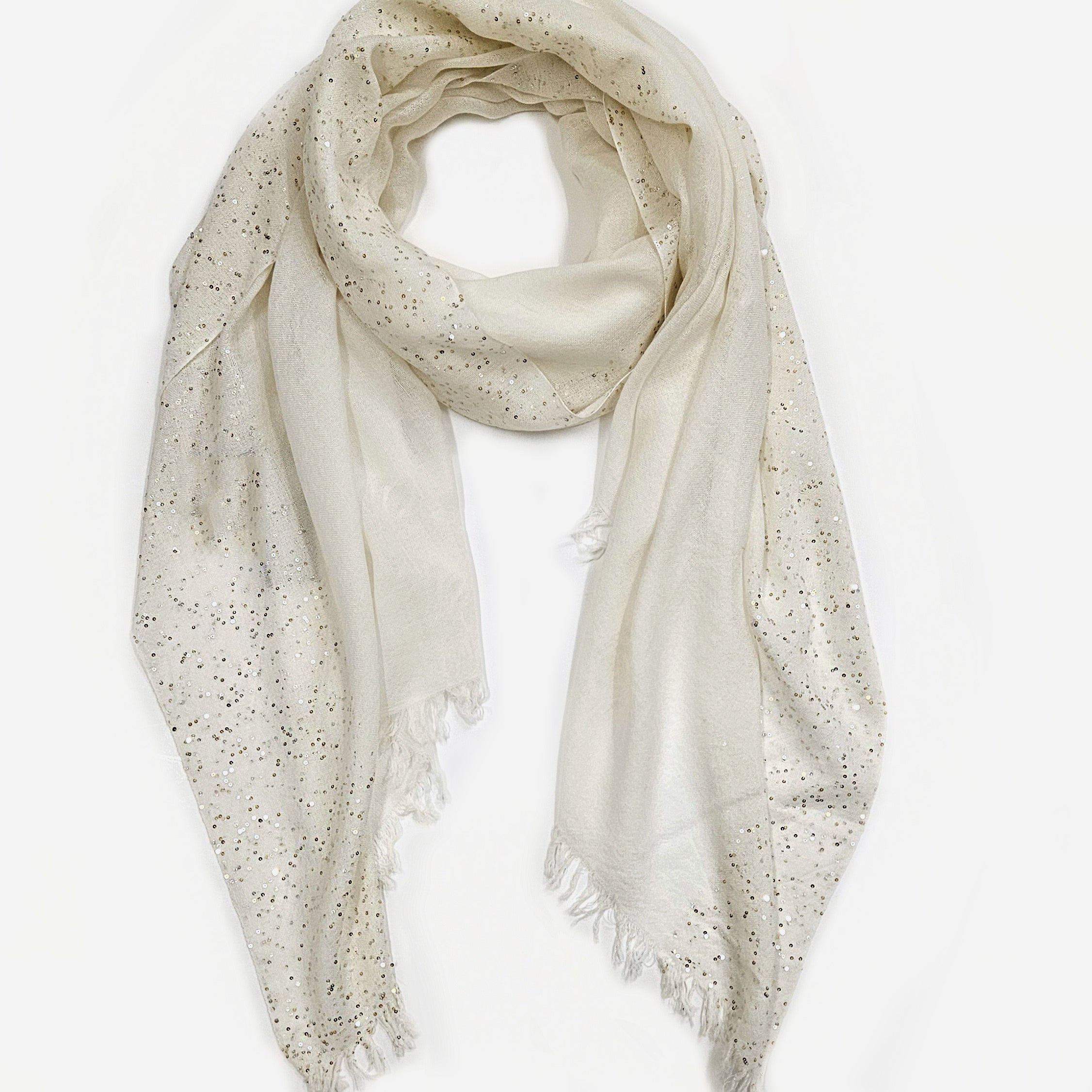 Écharpe beige Dalila à motifs de palettes