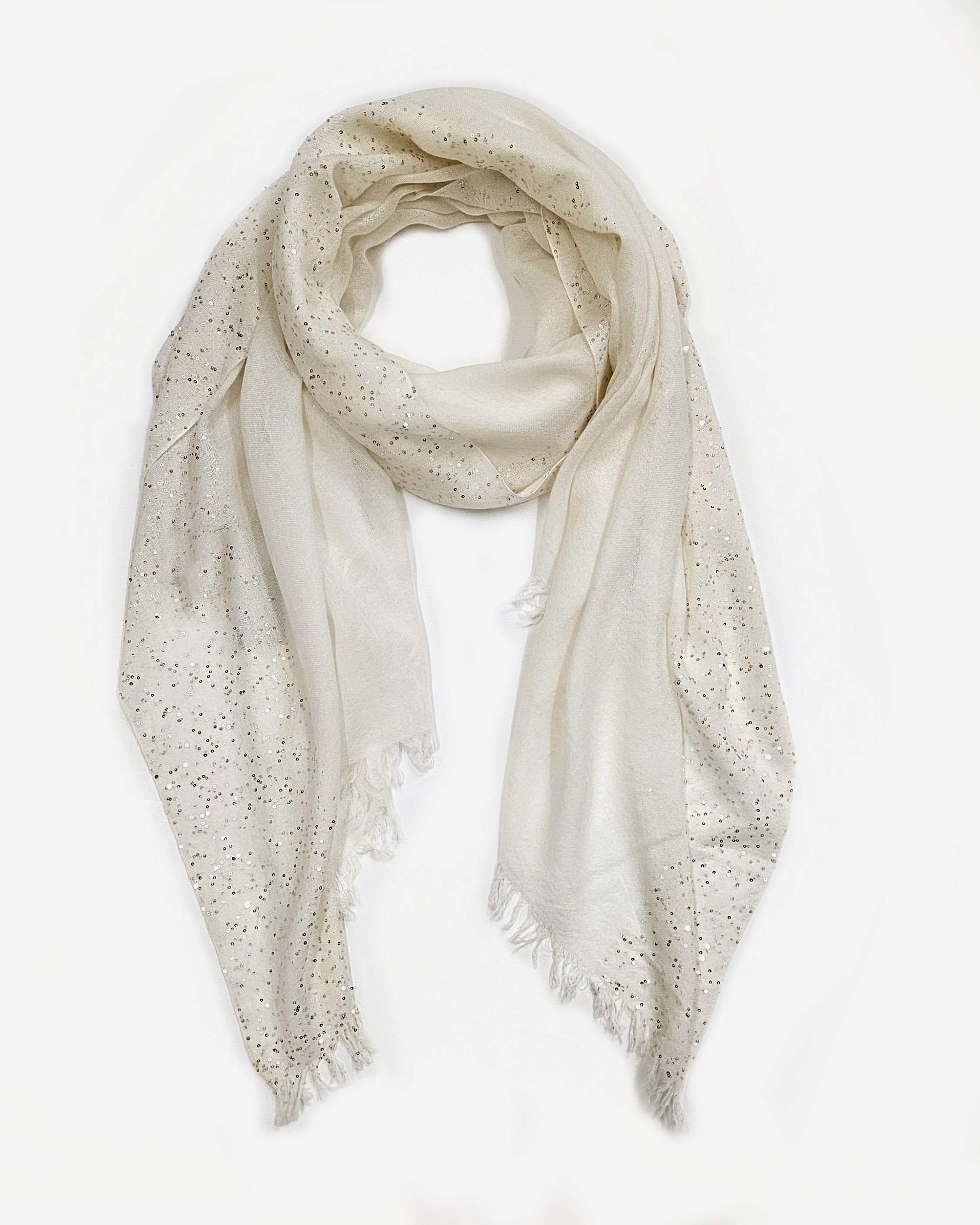 Écharpe beige Dalila à motifs de palettes