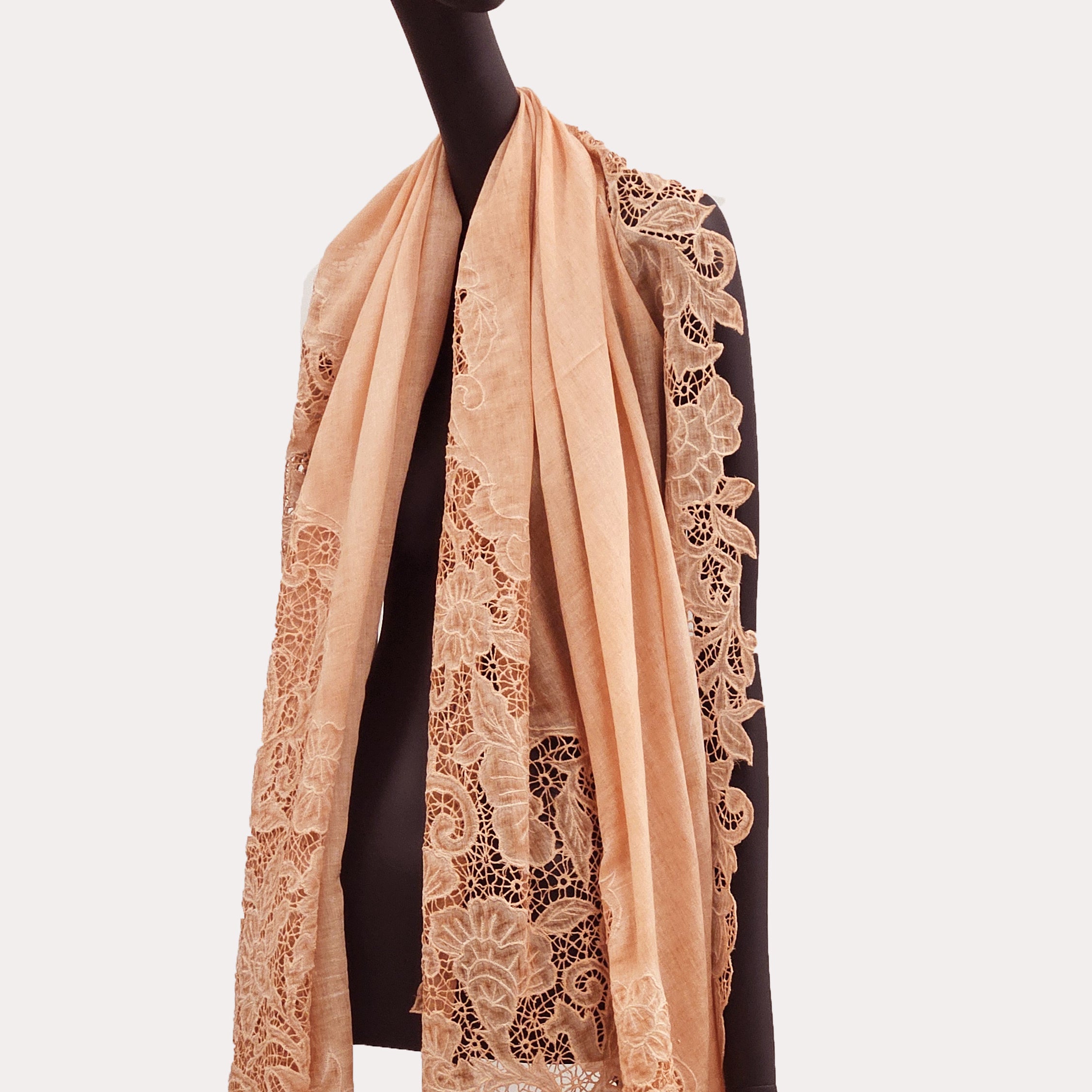 Fular Tessy bordado naranja