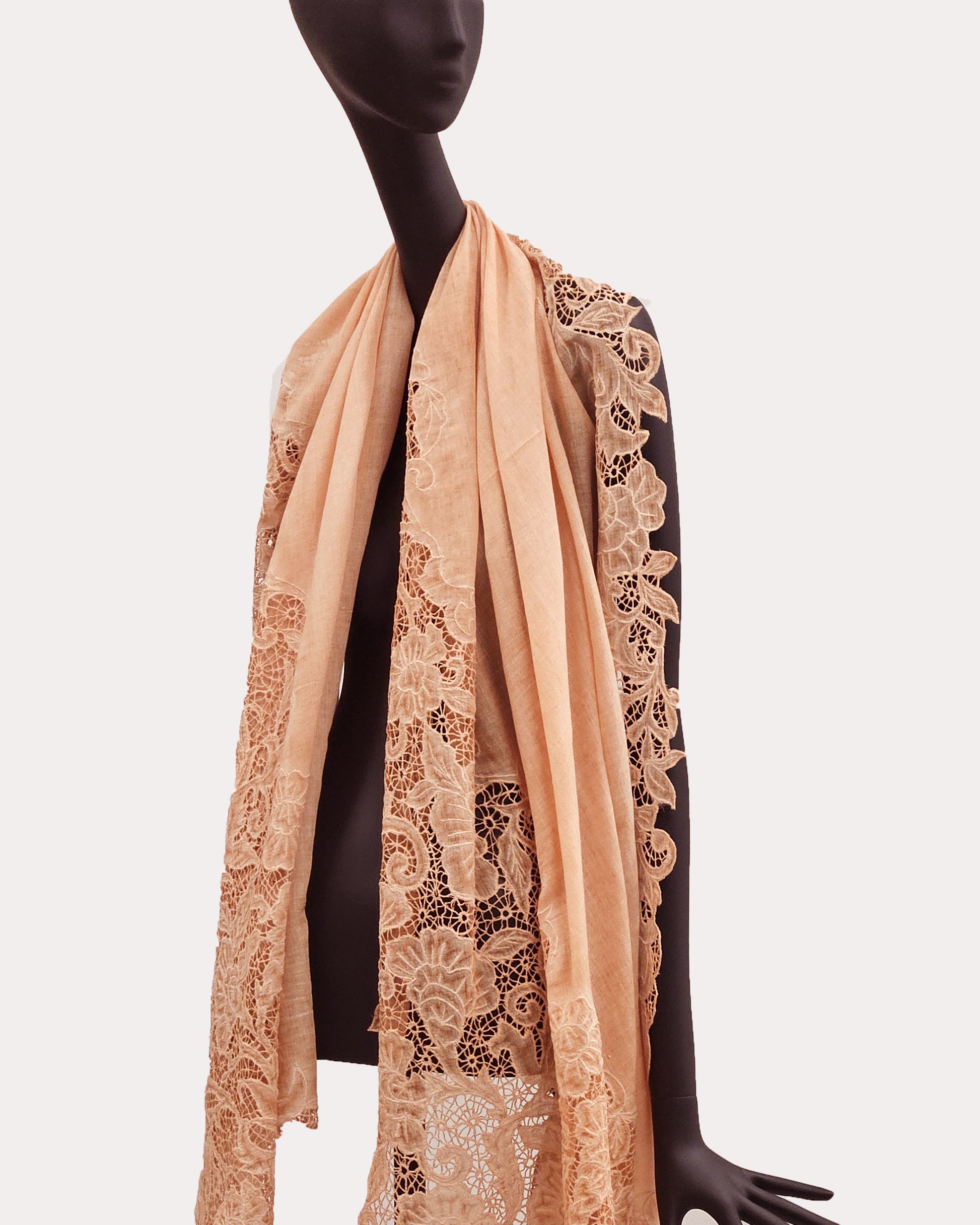 Fular Tessy bordado naranja