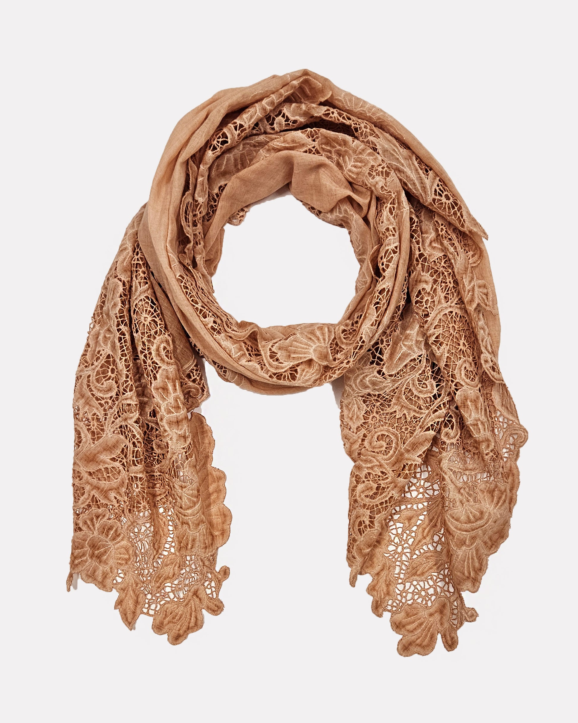 Fular Tessy bordado naranja