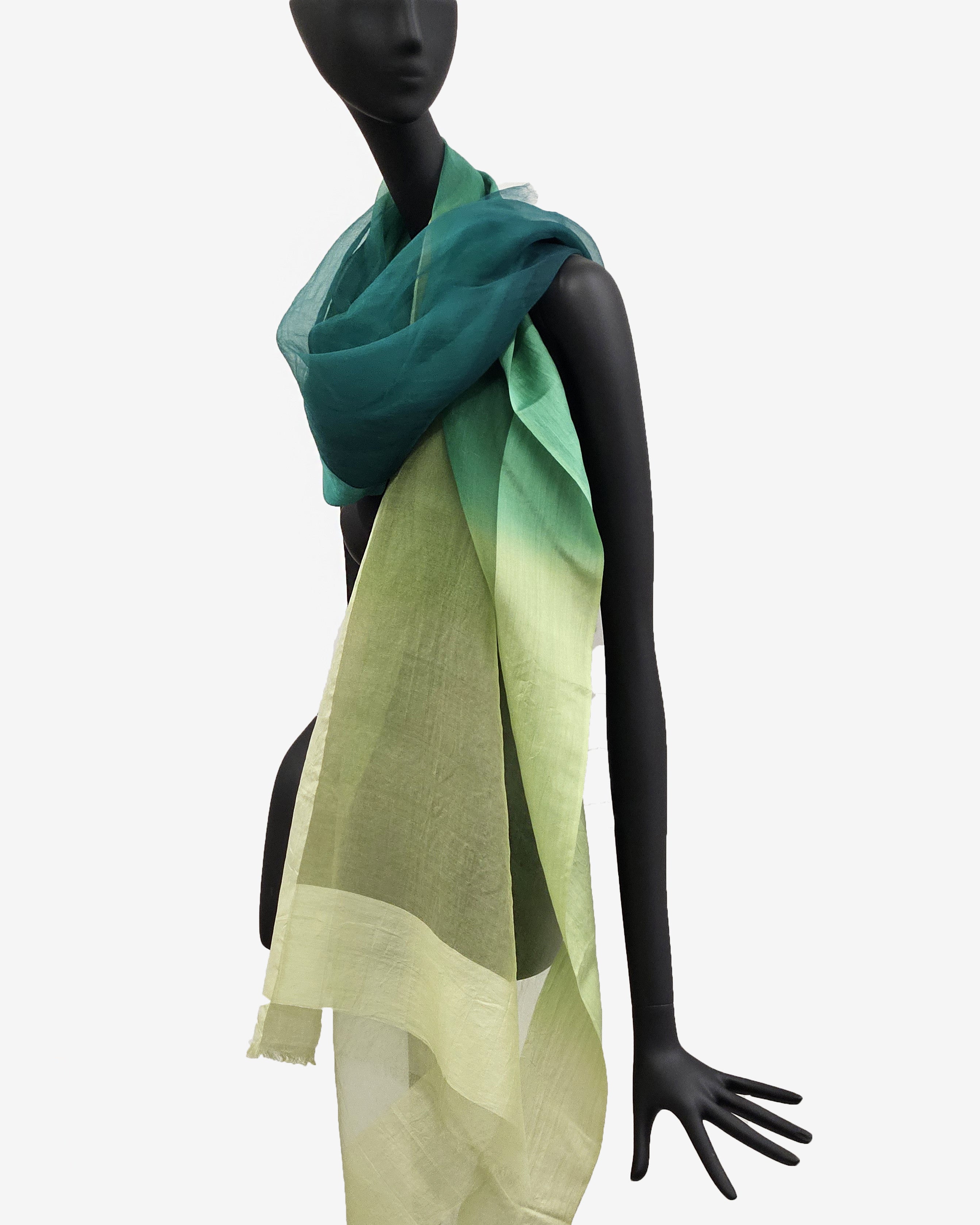 Fular Elegant seda verde