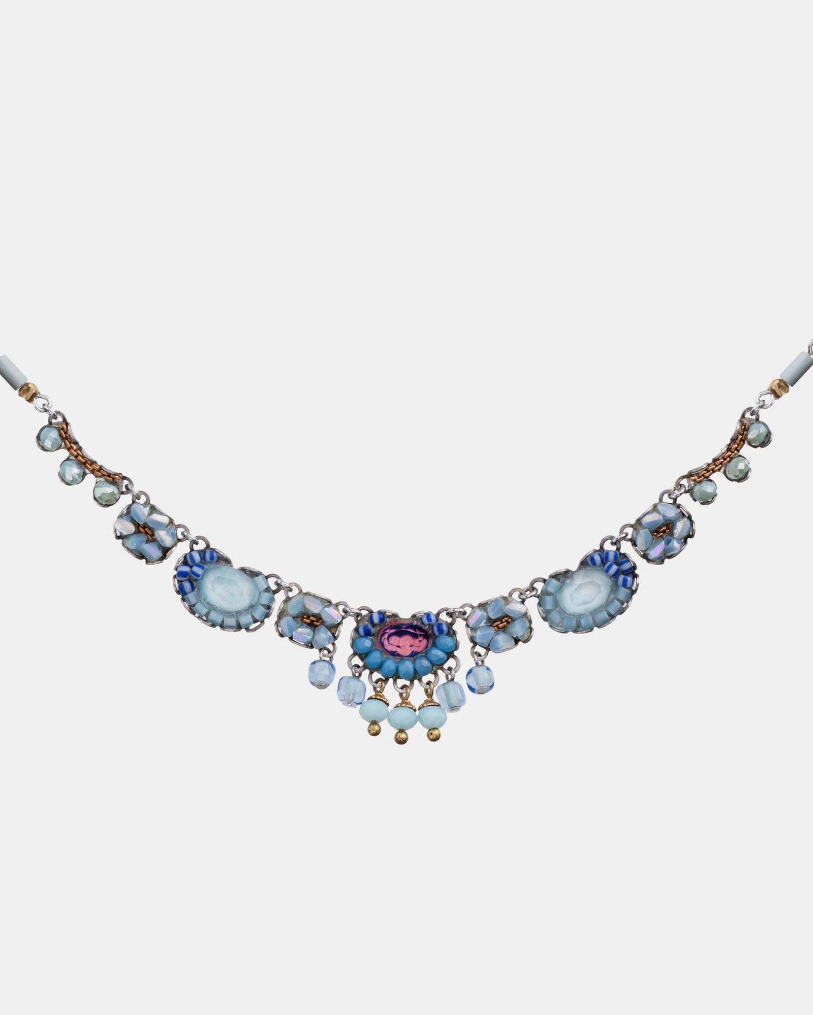 Collar corto azul Blue Bird