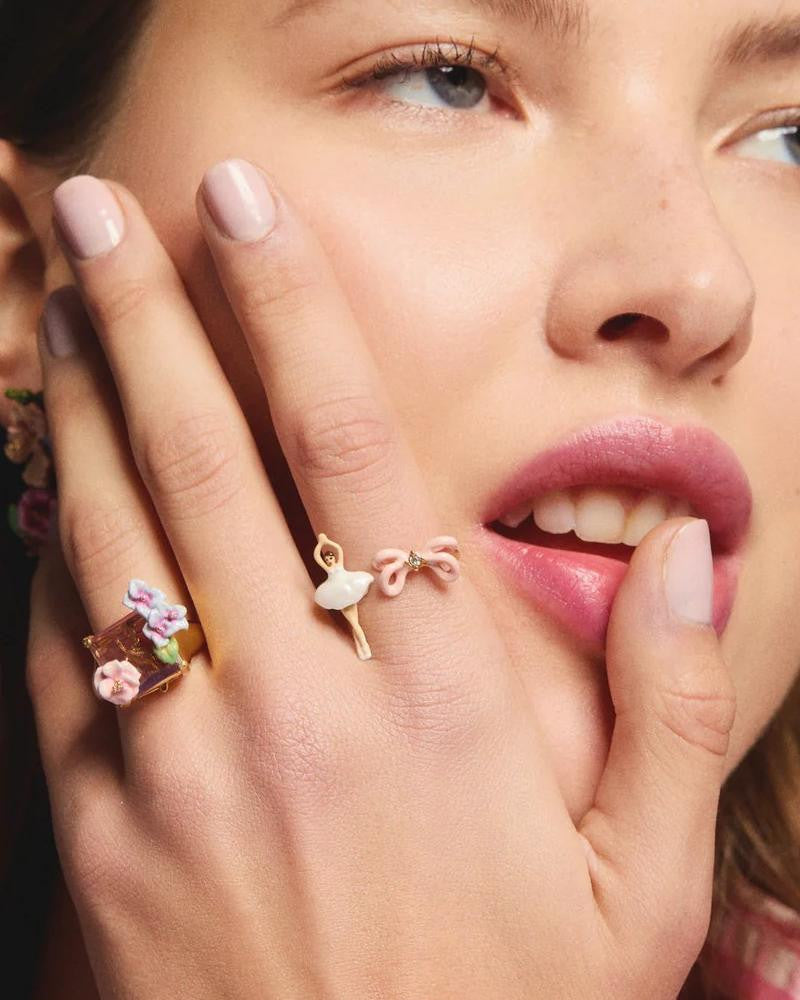 Bague en lézard rose Malvarrosa 