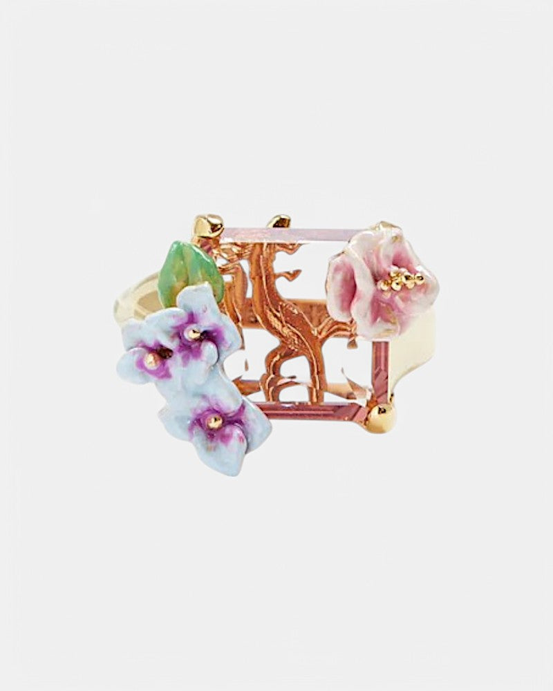 Bague en lézard rose Malvarrosa 