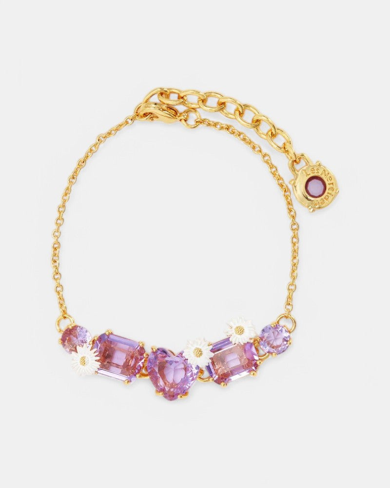 Pulsera Margarita Cristal Violeta