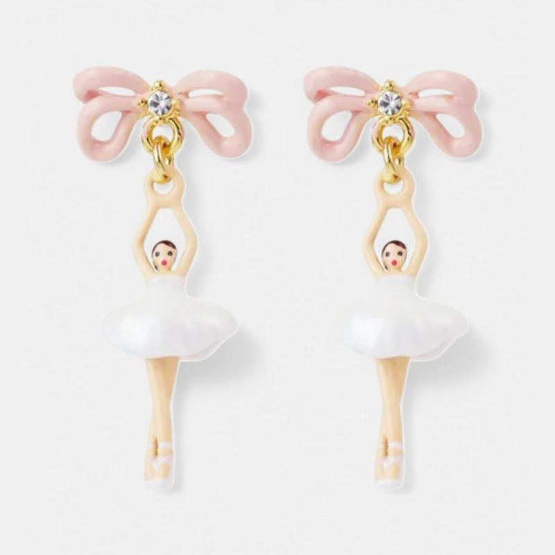 Boucles d'oreilles pendantes ballerine tutu 