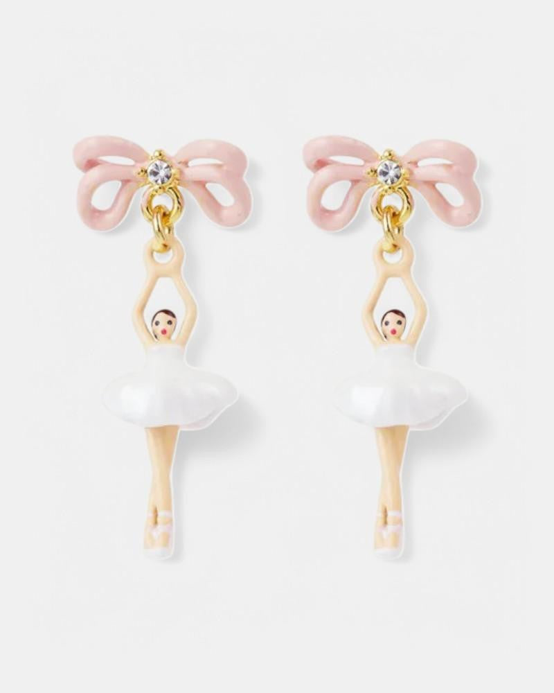 Boucles d'oreilles pendantes ballerine tutu 