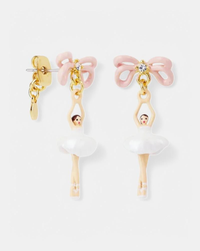 Boucles d'oreilles pendantes ballerine tutu 