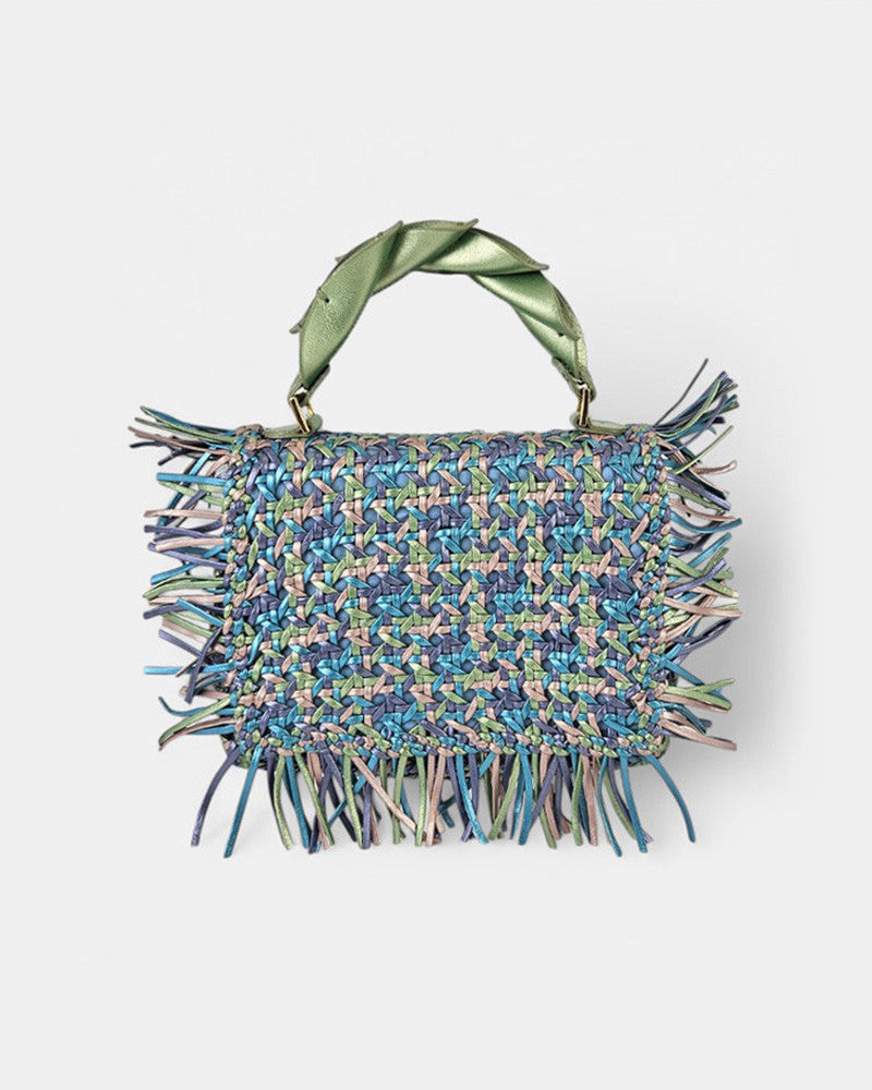 Bolso Azul Multicolor Bandolera