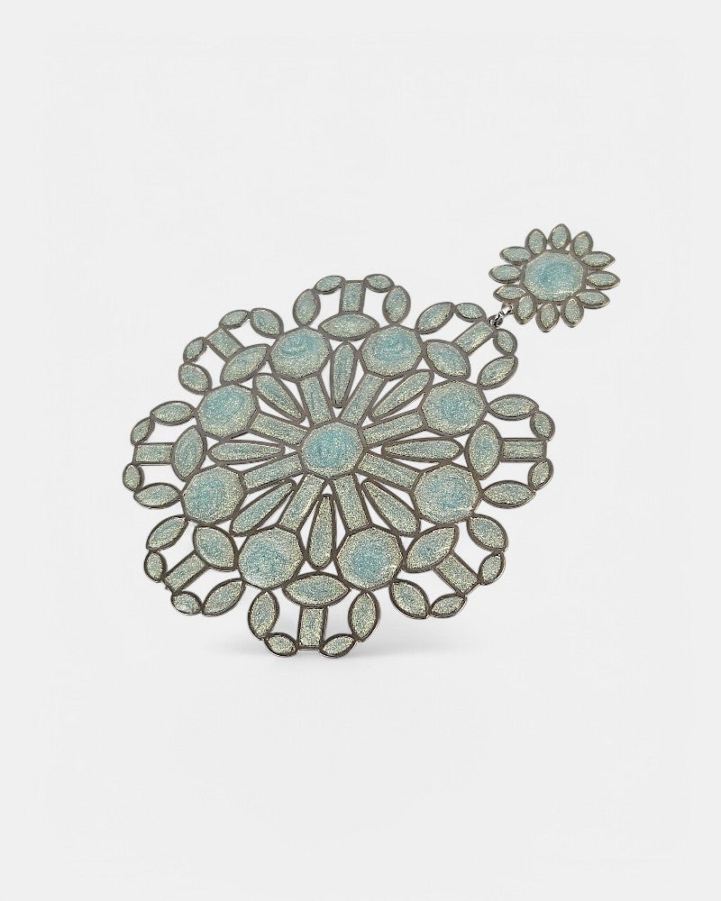 Pendientes Redondos Esmalte Plata