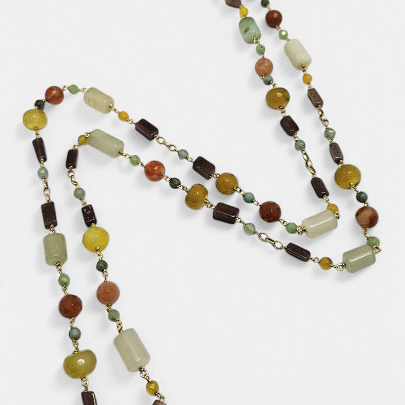 Collar Plata Jade Cornalina