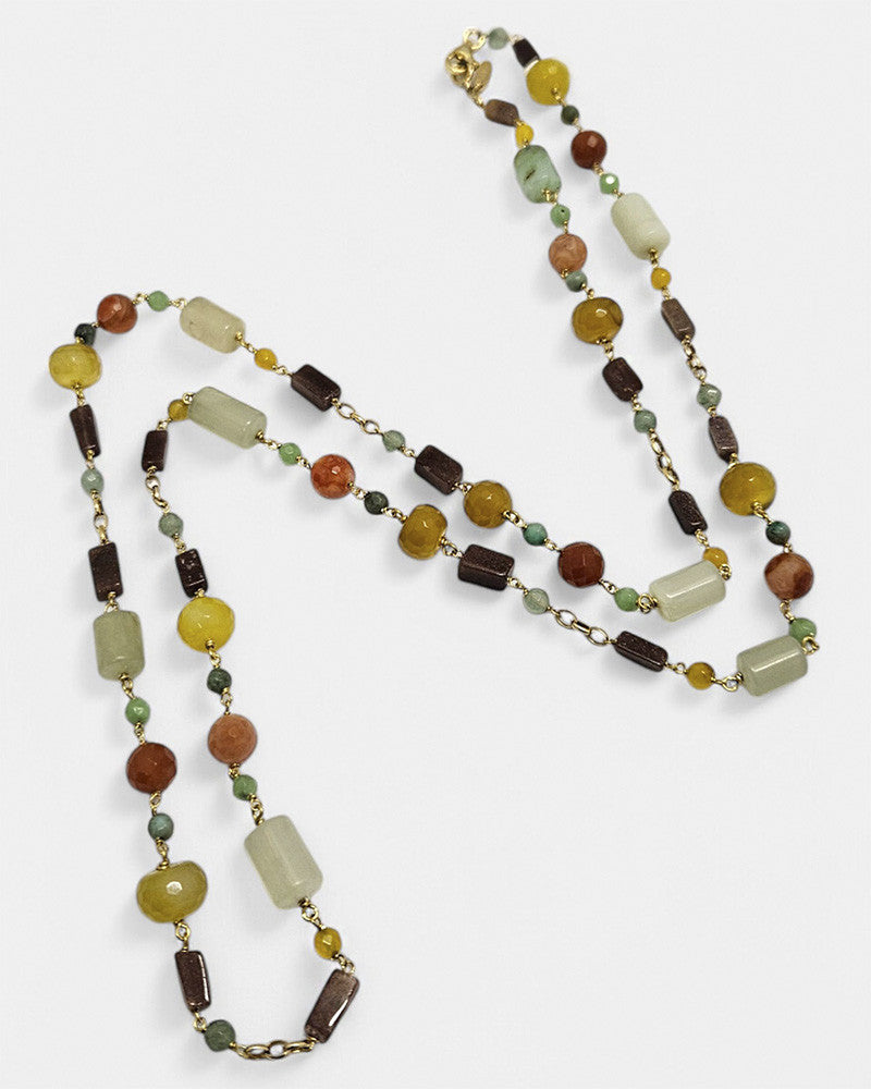 Collar Plata Jade Cornalina