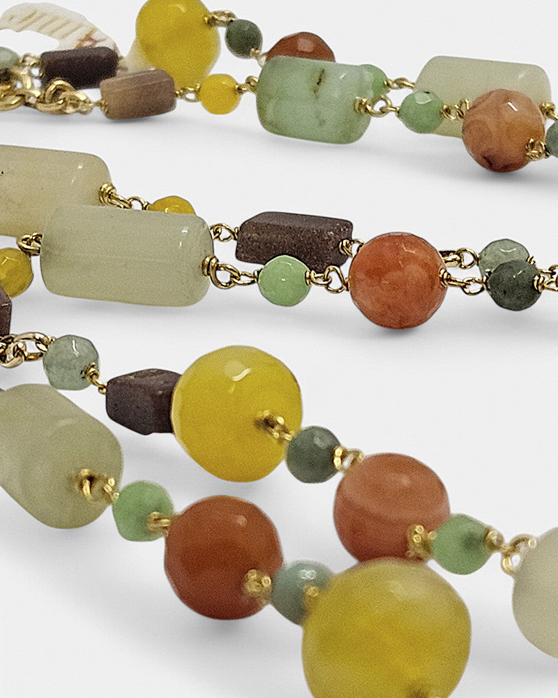 Collar Plata Jade Cornalina