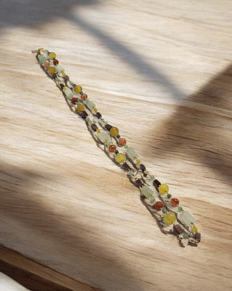 Collar Plata Jade Cornalina