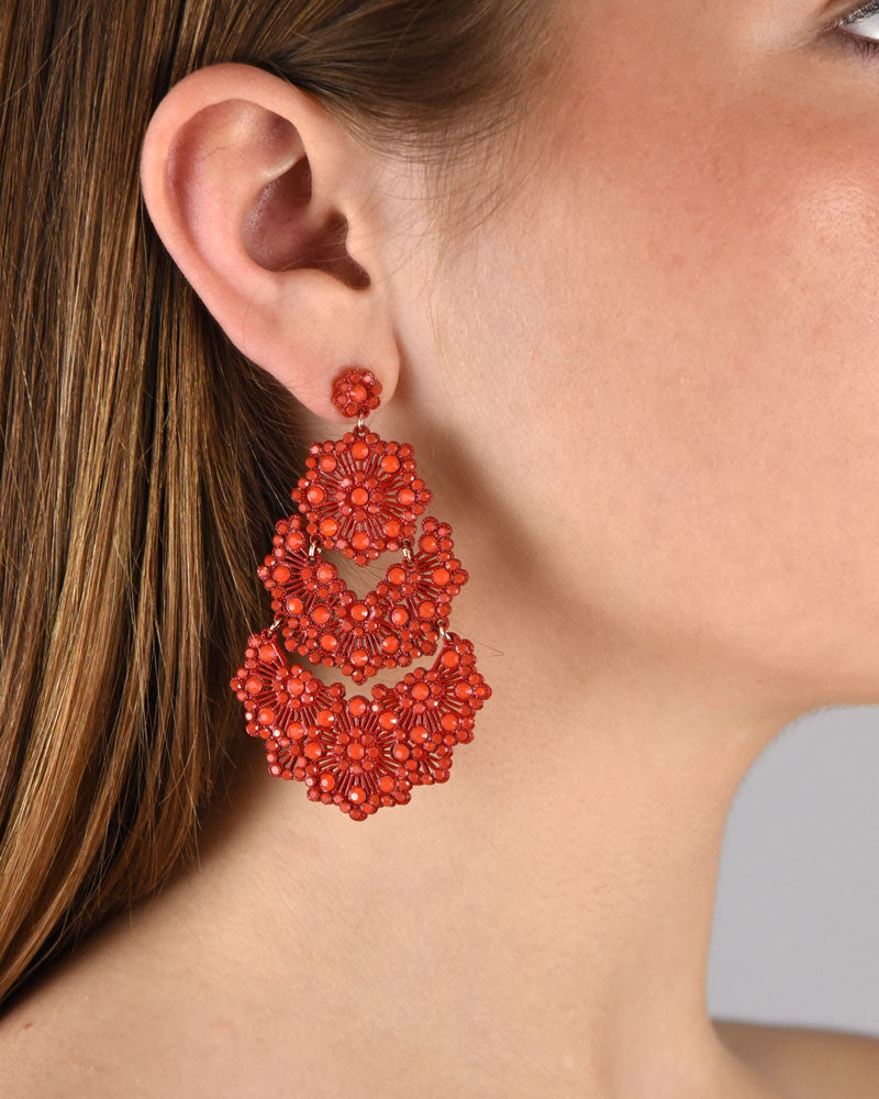 Handmade Earrings, Elongated Shape