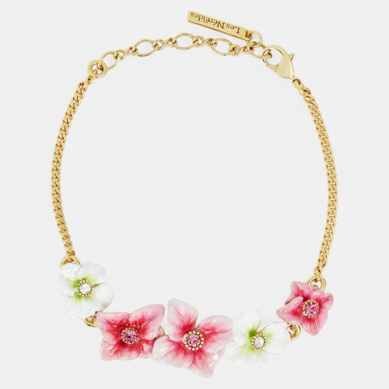 Pulsera Hortensia Rosa Blanca