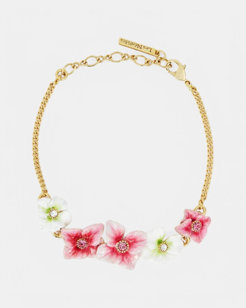Pulsera Hortensia Rosa Blanca