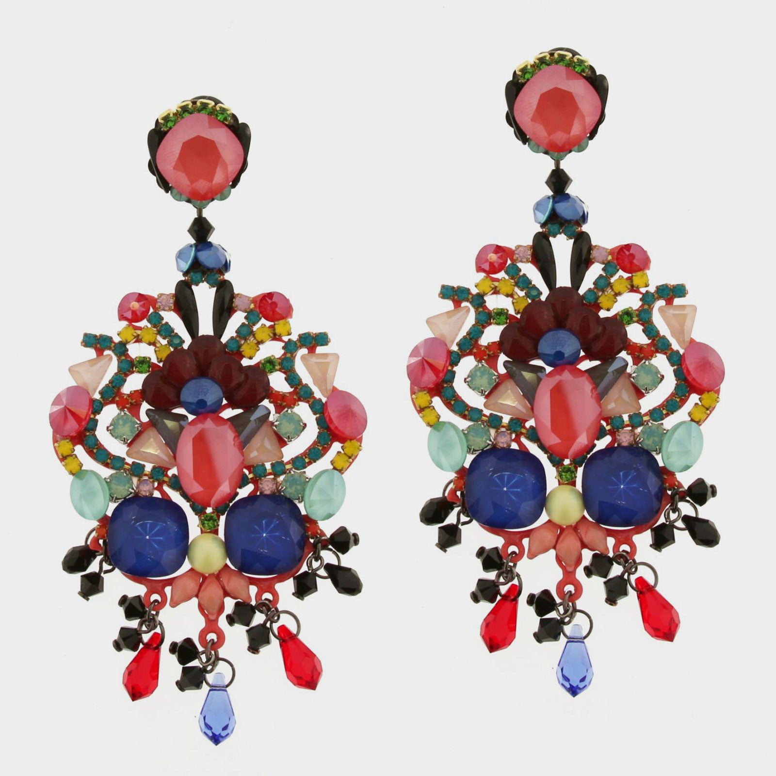 Orange Swarovski Dublos earrings 