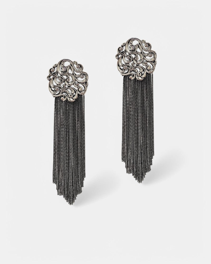 Pendientes de plata con flecos