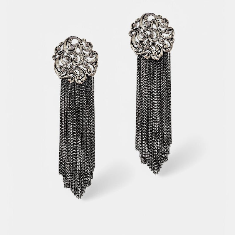 Pendientes de plata con flecos