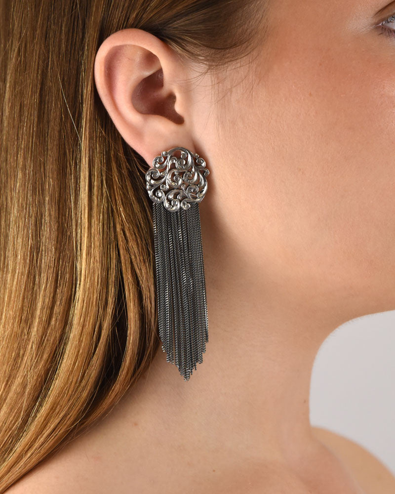 Pendientes de plata con flecos