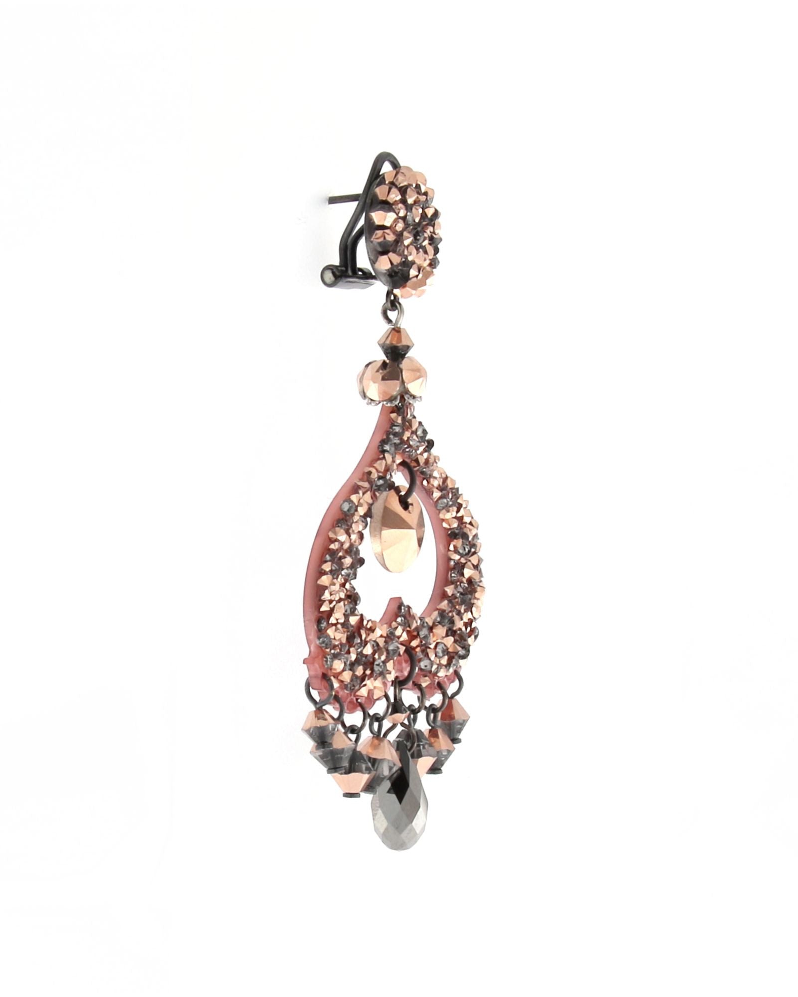 Swarovski bronze party earring 
