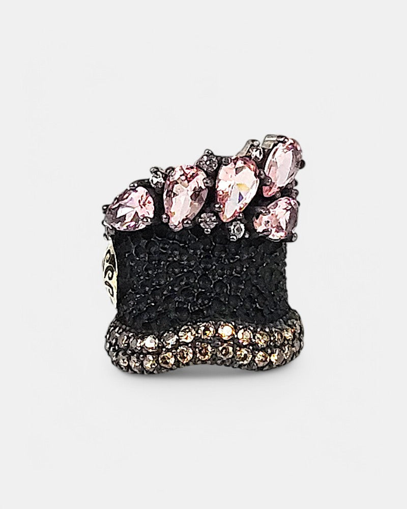 Anillo plata conzafiros, circonitas y nanomorganitas