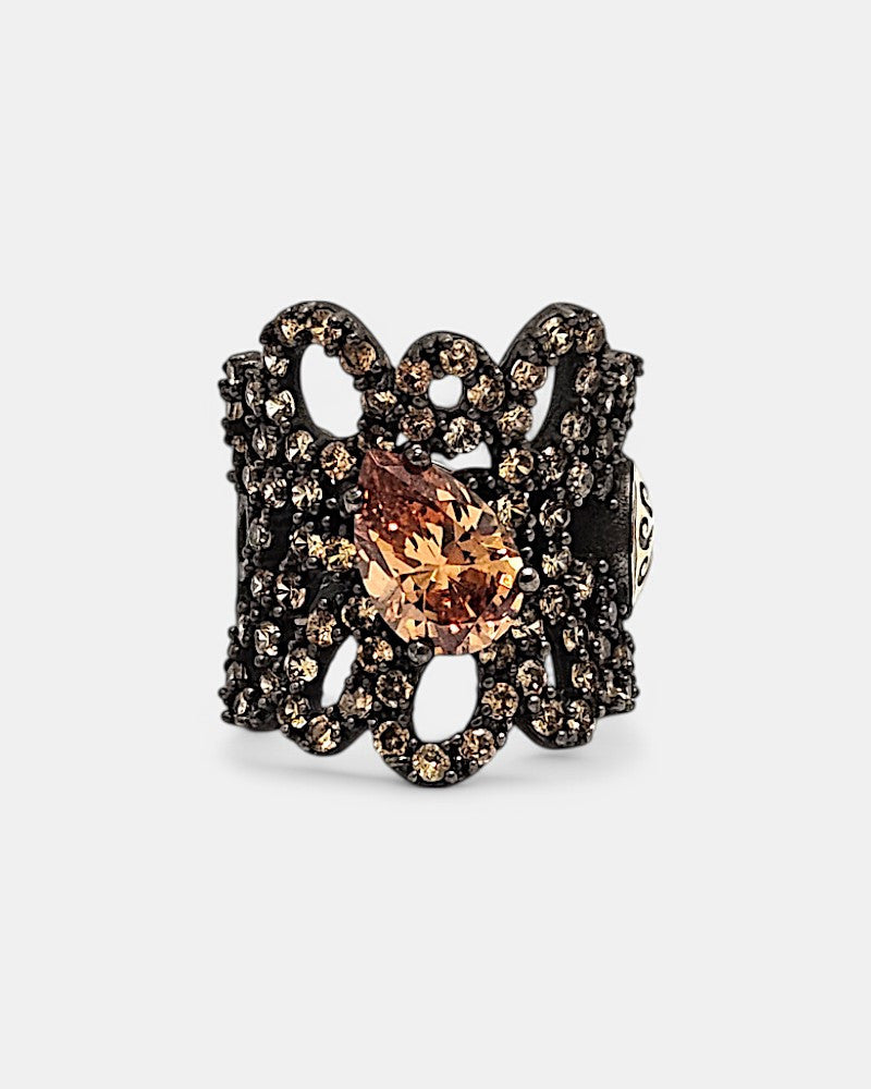 Anillo plata y circonitas