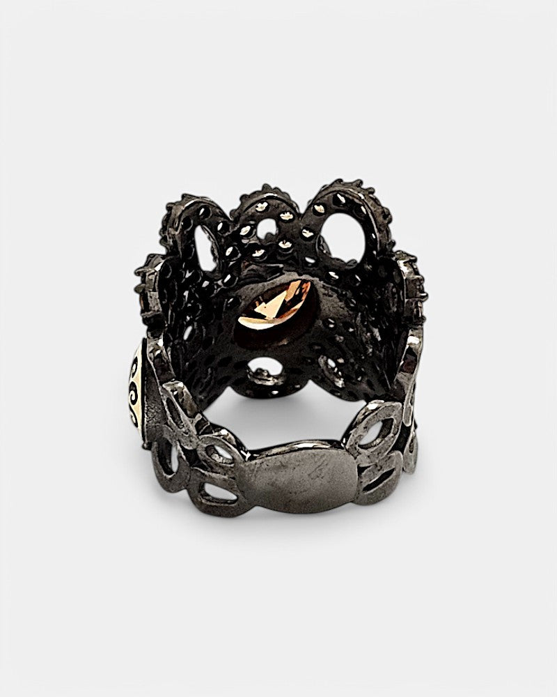 Anillo plata y circonitas