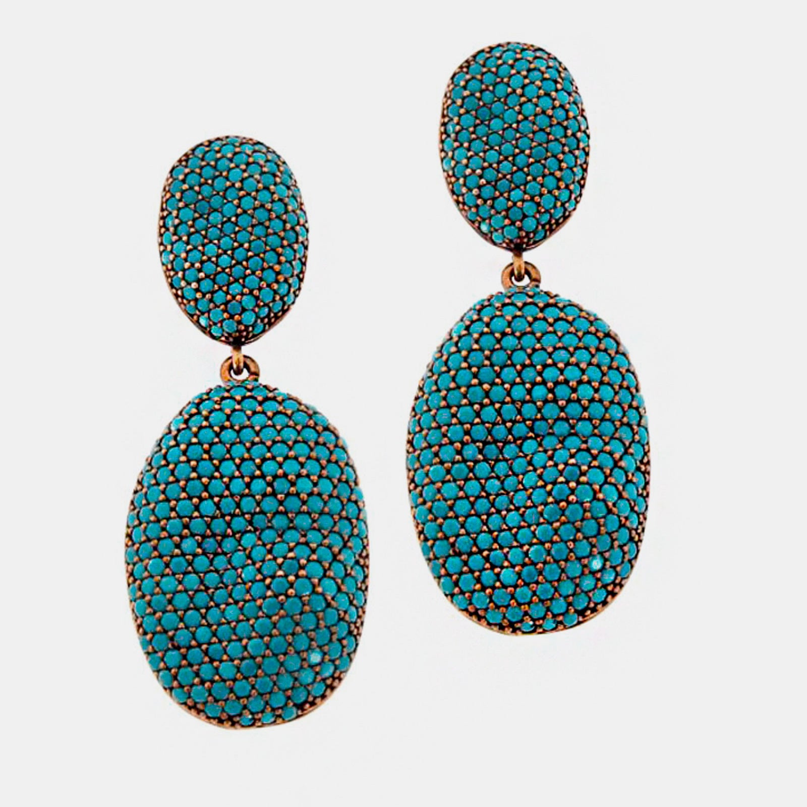 Pendientes moon turquesas