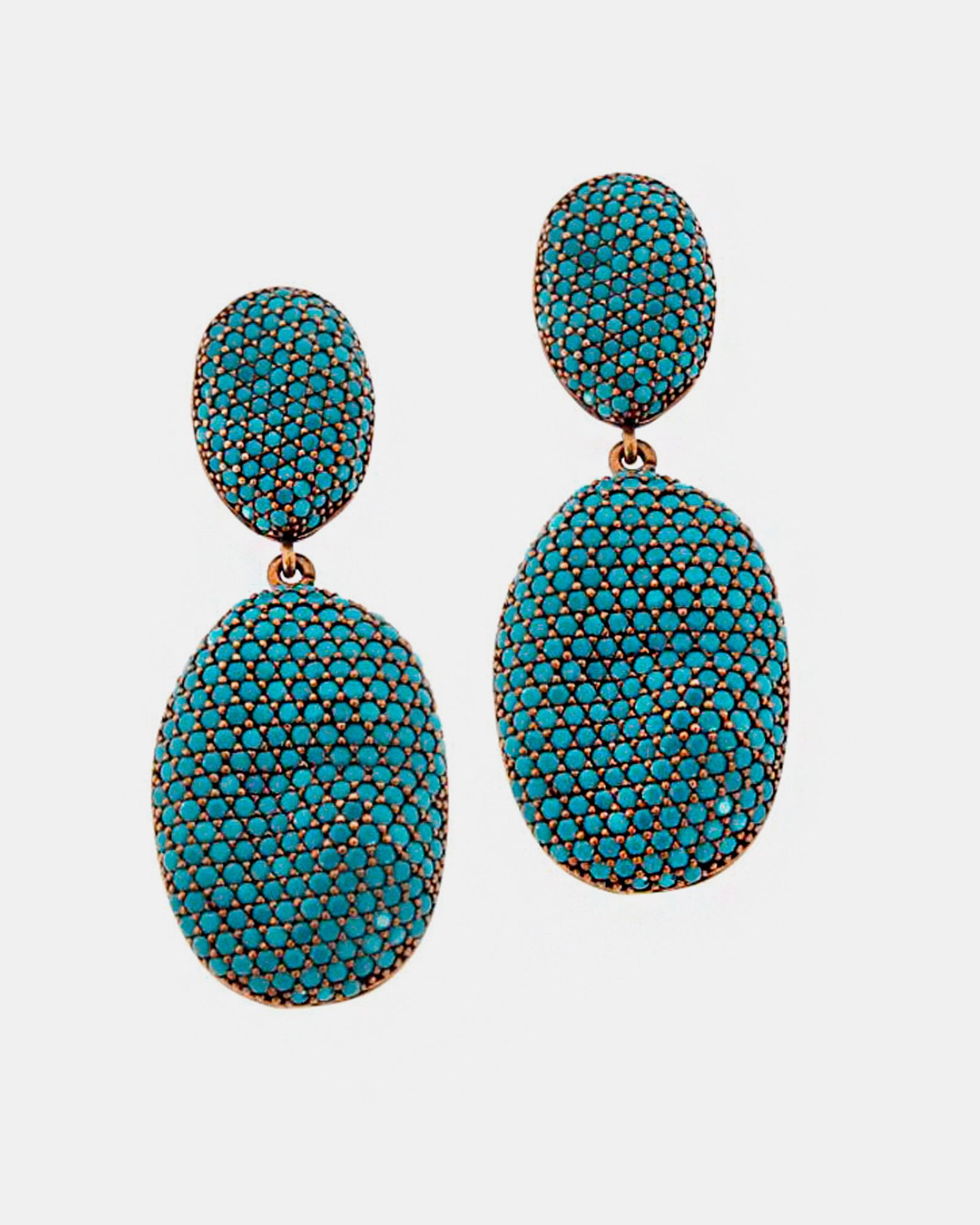 Pendientes moon turquesas