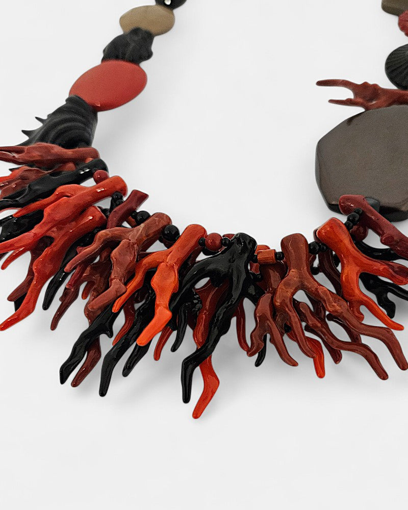 Collar de resina Patra rojo